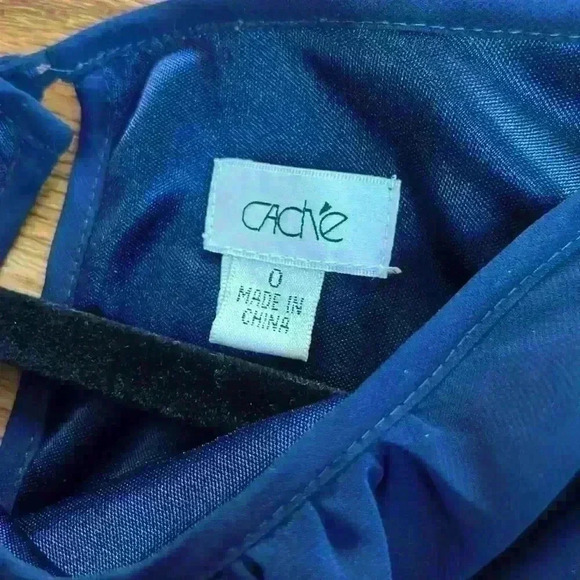 Cache navy blue cocktail dress - Picture 5 of 10